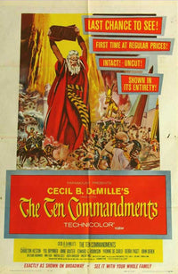 The Ten Commandments Movie Poster Print showcasing iconic film imagery.