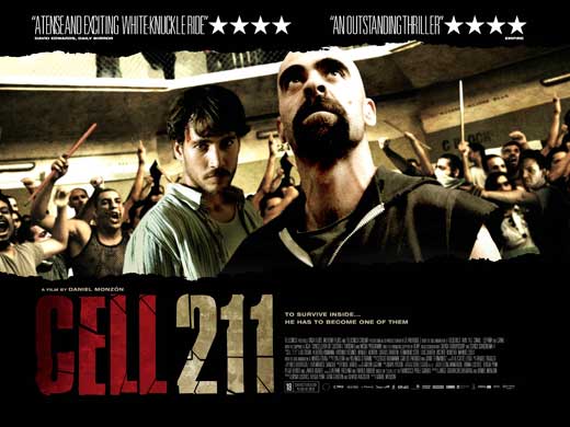 Cell 211 Movie Poster Print showcasing intense film art.