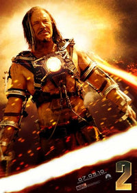 Iron Man 2 Movie Poster Print featuring vibrant superhero action.