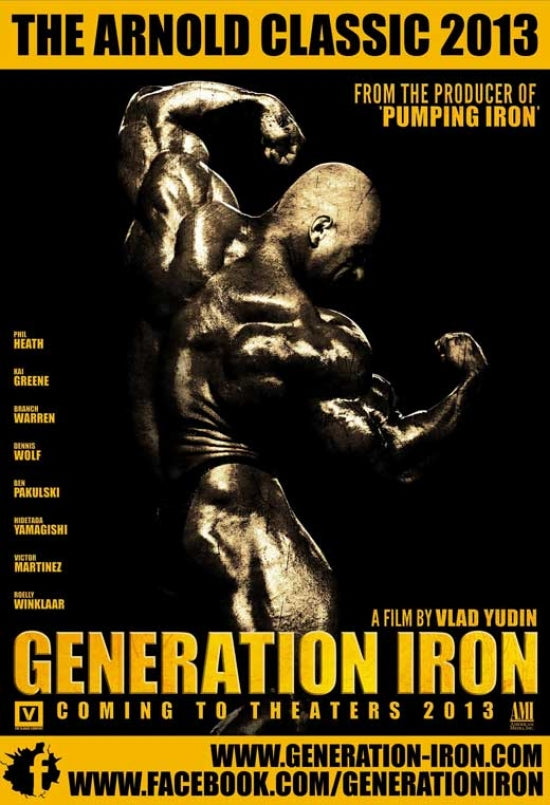 Generation Iron Movie Poster showcasing athletes and bodybuilding inspiration.
