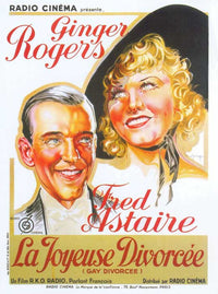 The Gay Divorcee Movie Poster Print showcasing classic cinema design.