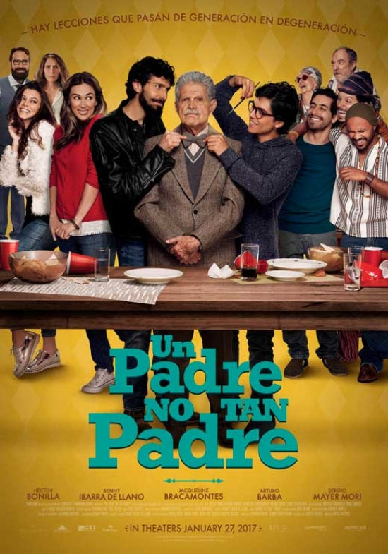 Un Padre No Tan Padre Movie Poster featuring vibrant colors and engaging visuals.