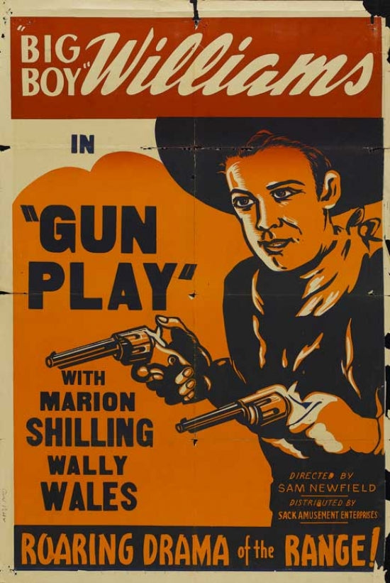 Gun Play Movie Poster Print featuring dramatic action scene.