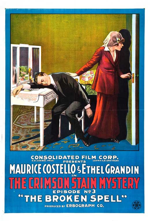 The Crimson Stain Mystery Movie Poster Print featuring dramatic visuals.