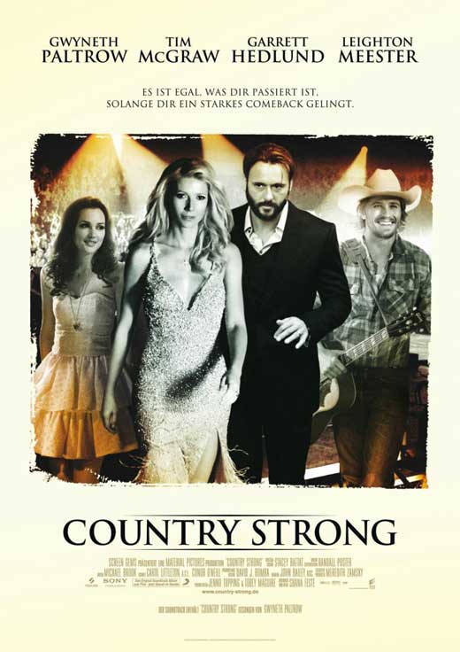 Country Strong Movie Poster Print 11x17 featuring vibrant colors.