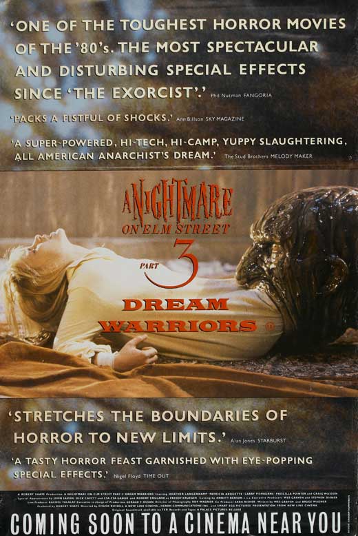 A Nightmare on Elm Street 3: Dream Warriors Movie Poster Print