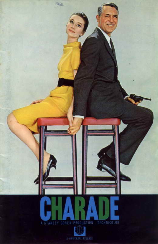 Charade Movie Poster Print showcasing classic film artwork.