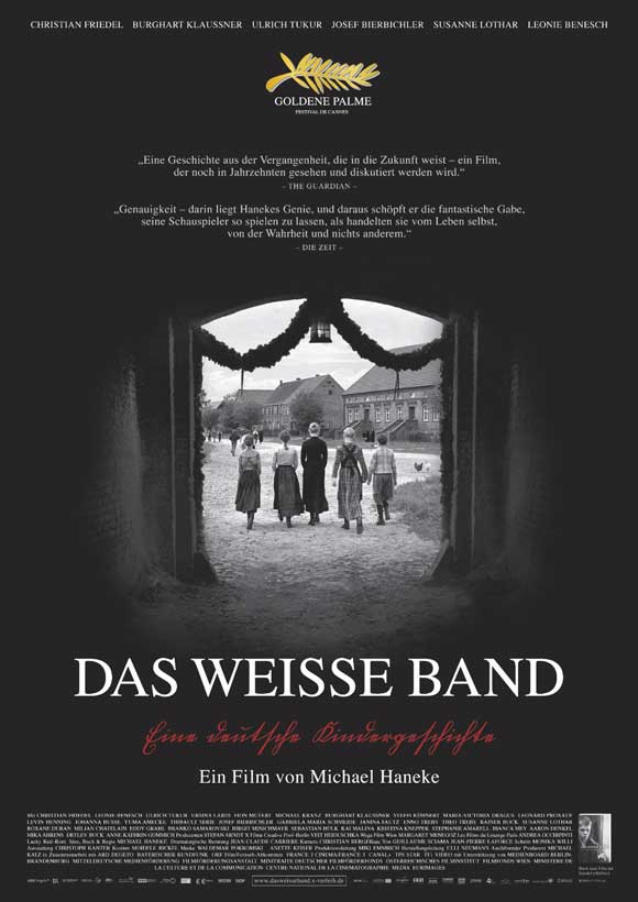 The White Ribbon movie poster print showcasing haunting cinematic imagery.