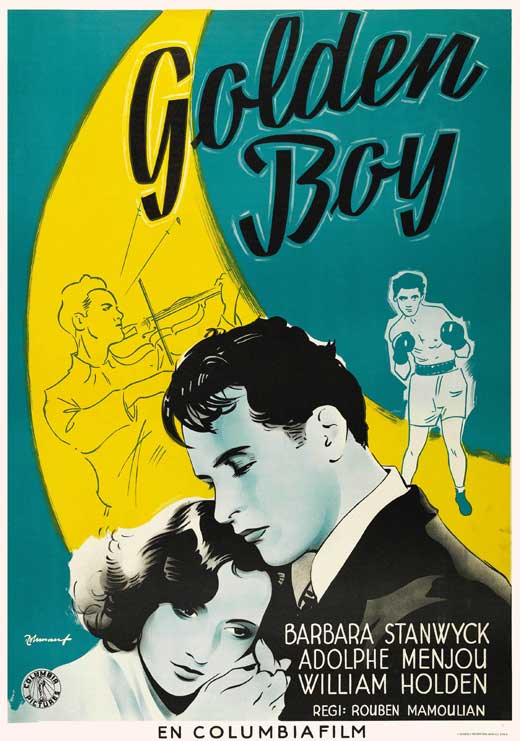 Golden Boy Movie Poster Print showcasing vibrant colors and stunning design.
