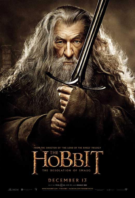 The Hobbit: The Desolation of Smaug Movie Poster Print featuring adventure imagery.