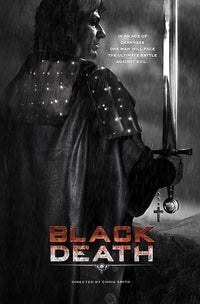 Black Death Movie Poster Print featuring dramatic medieval imagery.