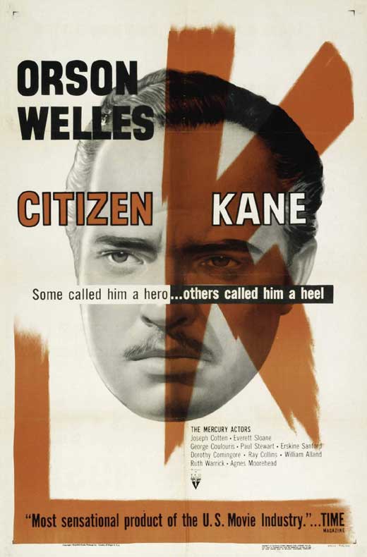 Citizen Kane movie poster print featuring classic film artwork.