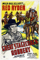 Great Stagecoach Robbery Movie Poster Print showcasing Wild West theme.