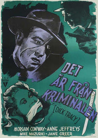 Dick Tracy Movie Poster Print showcasing classic film art.