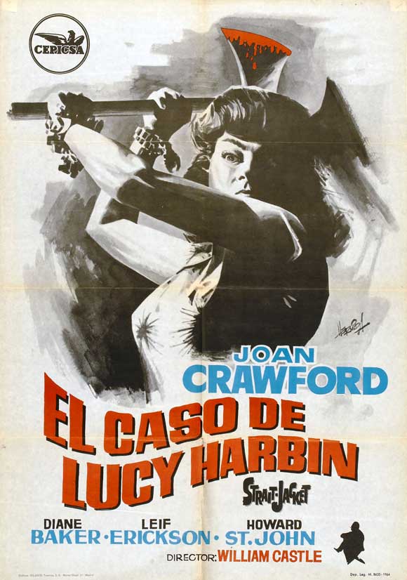 Strait-Jacket Movie Poster Print showcasing classic horror artwork.
