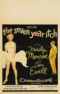 The Seven Year Itch Movie Poster Print featuring Marilyn Monroe