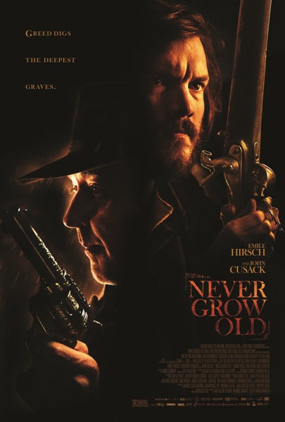 Never Grow Old Movie Poster Print showcasing cinematic art.