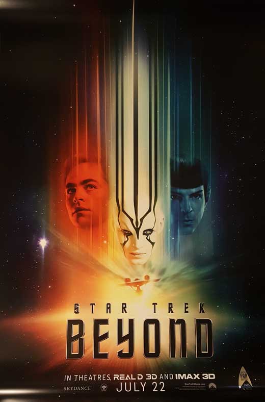 Star Trek Beyond Movie Poster Print featuring iconic characters and scenes.