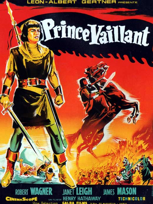 Prince Valiant Movie Poster Print showcasing adventurous artwork.
