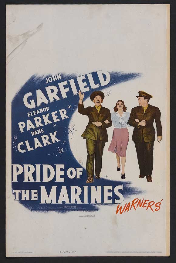 Pride of the Marines Movie Poster Print showcasing military heroism.
