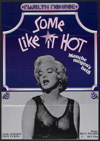 Some Like It Hot Movie Poster Print featuring classic film design.