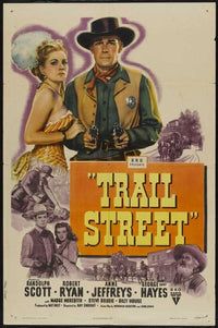 Trail Street Movie Poster showcasing classic cinema art