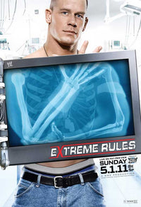 Extreme Rules Movie Poster featuring thrilling wrestling action.