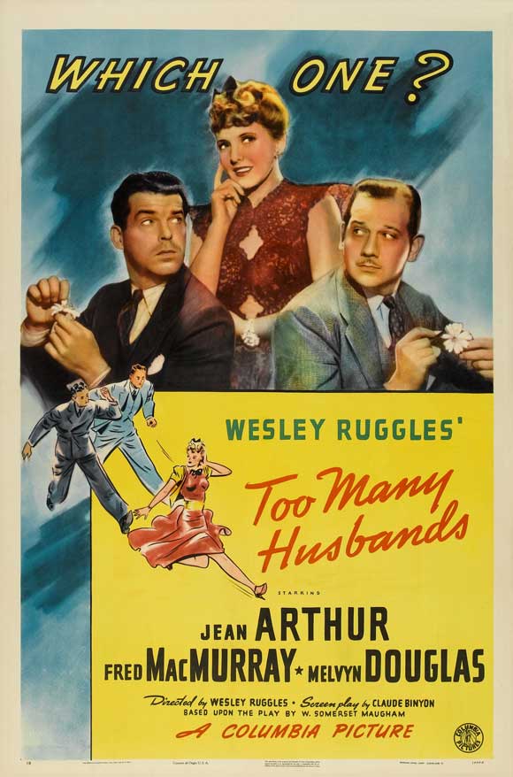 Too Many Husbands Movie Poster Print showcasing classic cinema art.