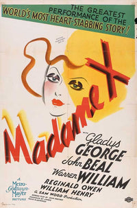 Madame X Movie Poster Print showcasing captivating film artwork.