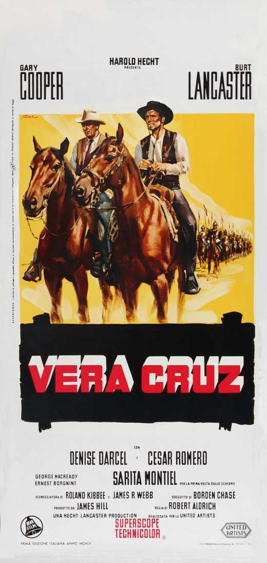Vera Cruz Movie Poster Print showcasing classic western film art.