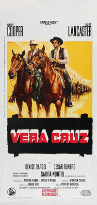 Vera Cruz Movie Poster Print showcasing classic western film art.