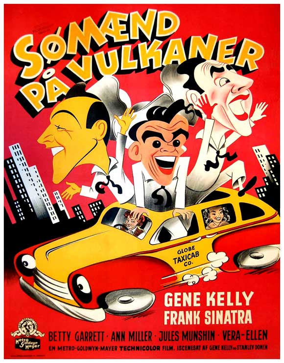 On the Town Movie Poster Print showcasing sailors in New York City.