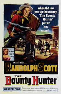 The Bounty Hunter Movie Poster featuring vibrant artwork.
