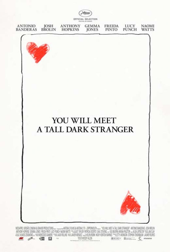 You Will Meet a Tall Dark Stranger movie poster print.