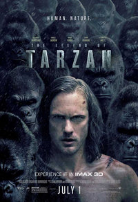 The Legend of Tarzan Movie Poster Print showcasing vibrant colors and adventure themes.