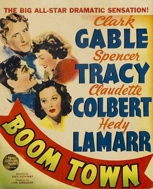 Boom Town Movie Poster Print featuring classic cinema artwork.