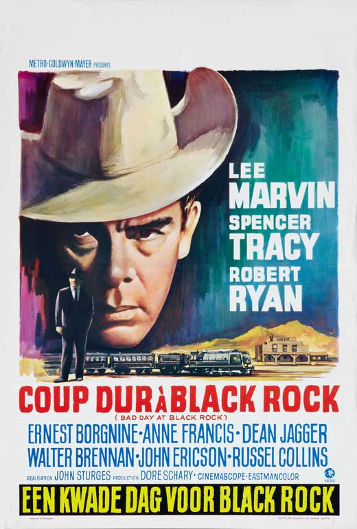 Bad Day at Black Rock Movie Poster Print featuring classic film imagery.
