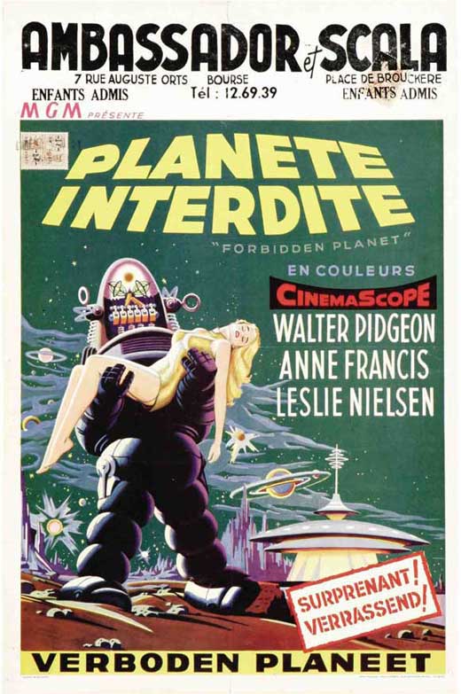 Forbidden Planet Movie Poster Print showcasing classic cinema artwork.