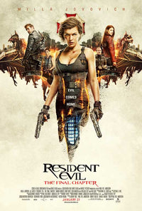 Resident Evil: The Final Chapter Movie Poster Print showcasing intense imagery.