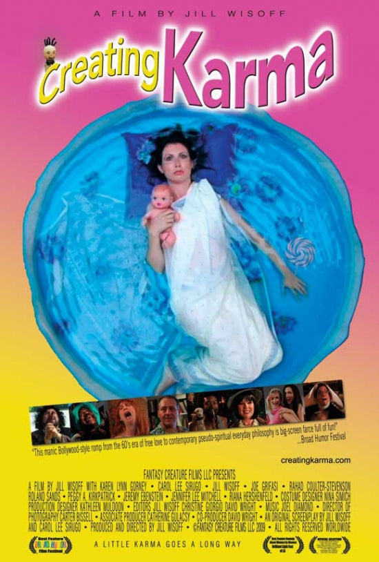 Creating Karma Movie Poster Print showcasing vibrant artwork.