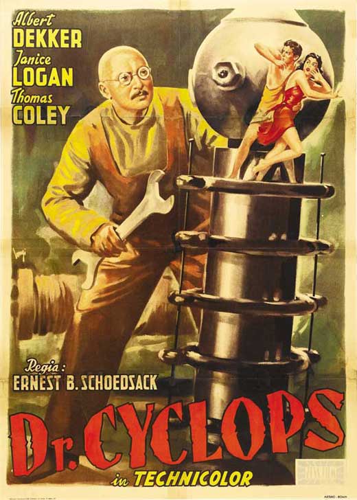 Dr. Cyclops Classic Movie Poster Print showcasing vintage sci-fi artwork.