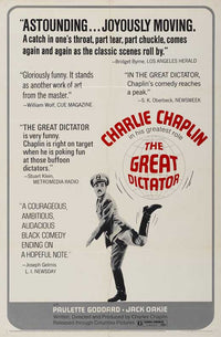 The Great Dictator Movie Poster Print featuring Charlie Chaplin.