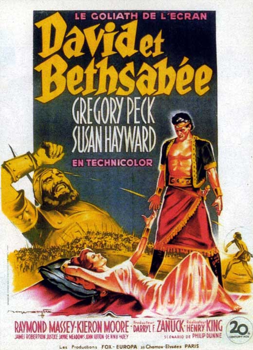 David and Bathsheba Movie Poster Print showcasing classic themes.