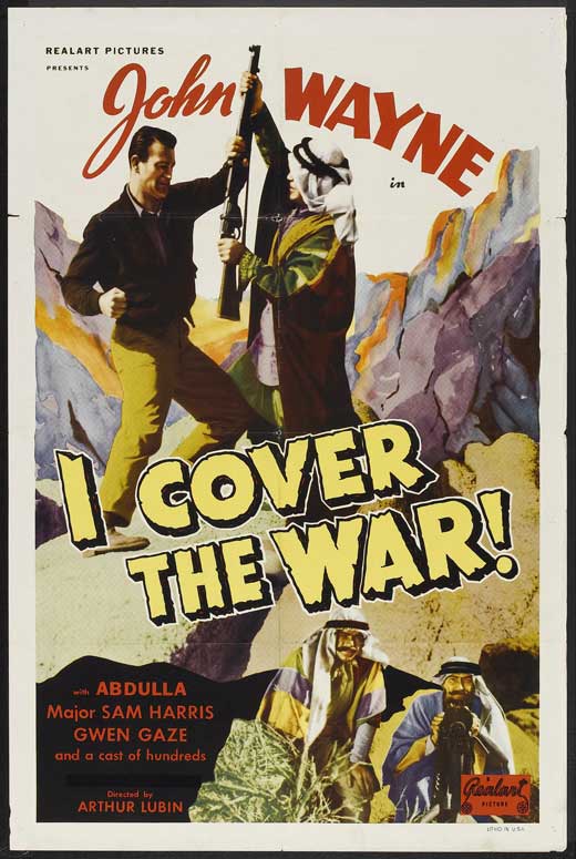 I Cover the War Movie Poster Print showcasing dramatic wartime imagery.