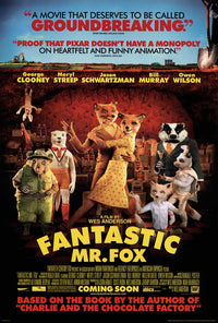 Fantastic Mr. Fox Movie Poster Print featuring whimsical animation art.