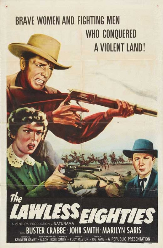 'The Lawless Eighties' Movie Poster Print showcasing vibrant colors and retro design.