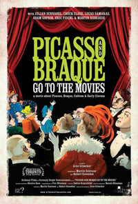 Picasso and Braque Go to the Movies Poster Print showcasing artistic flair and cinematic themes.