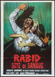 Rabid Movie Poster Print featuring vibrant horror artwork.