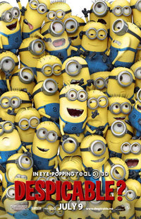 Despicable Me Movie Poster Print featuring Minions and fun design