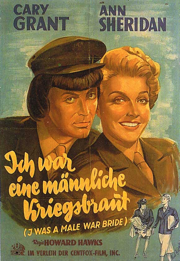 I Was a Male War Bride movie poster print featuring classic cinematic art.